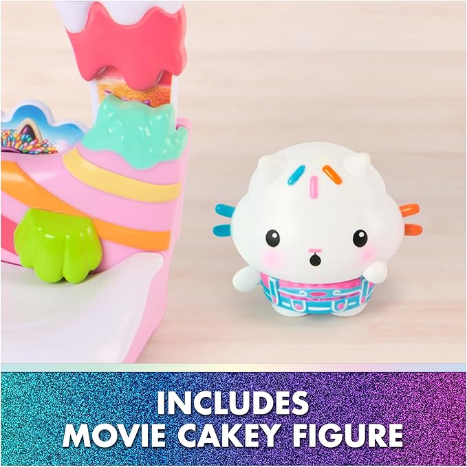 DreamWorks GABBY'S Dollhouse The Movie, Cakey Cat's Sweet Treat Balcony with Toy Figure & Dollhouse Accessories, Kids Toys for Girls & Boys Ages 3 and Up