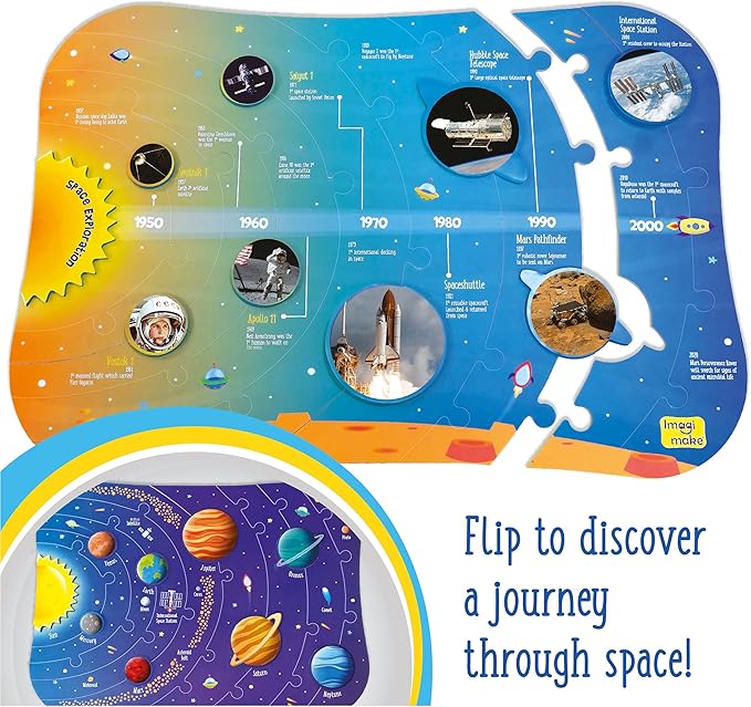 Imagimake Mapology Solar System for Kids | Educational Toys for Kids 5-7 | Space Toys | Puzzles for Boys & Girls Ages 4-8 | 6 Year Old Boy Gifts & Girl Gifts