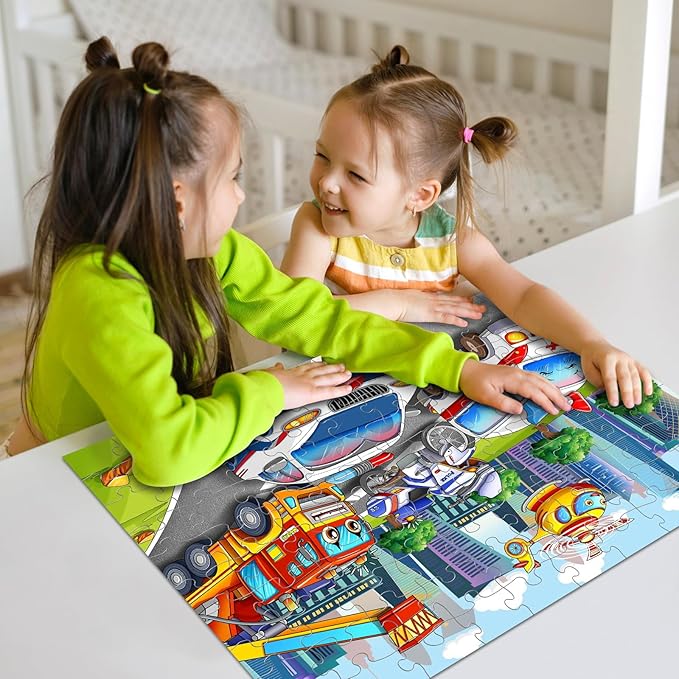 Nattork Jigsaw Puzzles 100 Pieces for Kids Youth Car Puzzle - Pieces Fit Together Perfectly