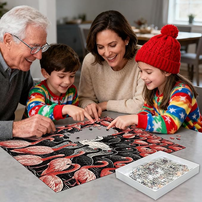 Puzzles with Letters on Back Jigsaw Puzzles 1000 Pieces Puzzles for Adults Art Style Wall Decor Challenging Family Puzzle (27.56x19.7 Inch)