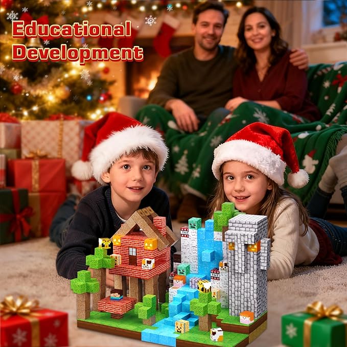 Magnetic Blocks - 150 PCS Build Magnetic Windmill Falls Homes - Magnetics Toys for Montessori Toddler Easter Christmas Birthday Gifts - STEM Sensory Toys for 3 4 5 6 7 8 9 10 Year Old Boys & Girls
