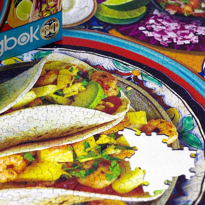 Springbok Taco Table 1000 Piece Jigsaw Puzzle for Adults - Cinco de Mayo Taco Party Theme Great for Game Nights - Finished Size of 30" x 24"