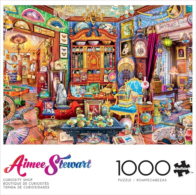 Buffalo Games – Aimee Stewart - Curiosity Shop - 1000 Piece Jigsaw Puzzle - Colorful Puzzles – Precision-Cut Pieces