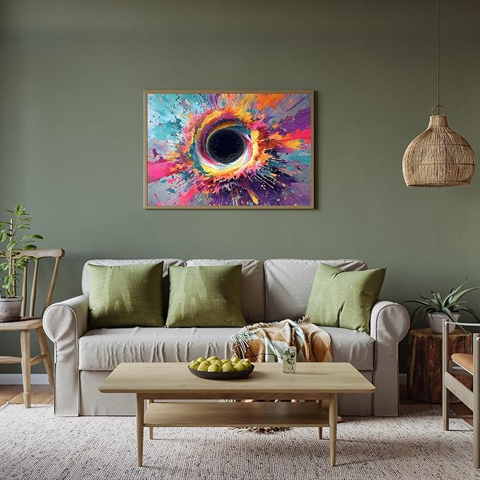 Puzzles for Adults 500 Pieces, Colorful Wall Art Jigsaw Puzzles 500 Pieces - Vortex of Colors, Impossible Puzzle for Wall Decor