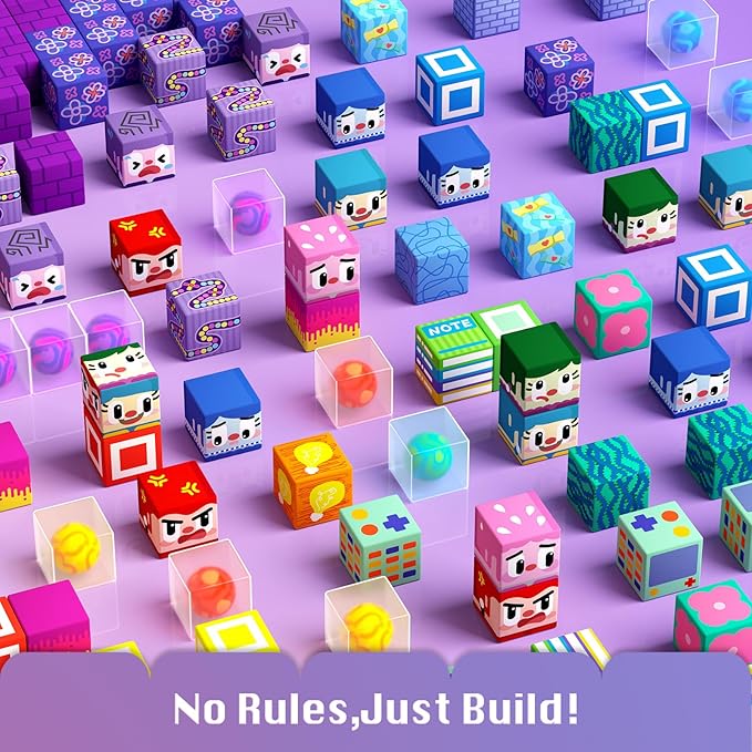 GobiDex 100PCS Magnetic Building Blocks for Kids 3+, Montessori Sensory Toys with Rolling Balls, STEM Educational Gift for Boys and Girls