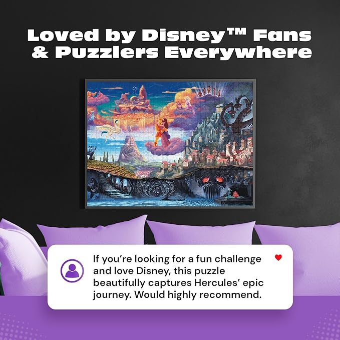 Ceaco Thomas Kinkade Puzzles – Disney’s Hercules 1000 Piece Jigsaw Puzzle, Disney Puzzle for Adults with Premium Board & Poster