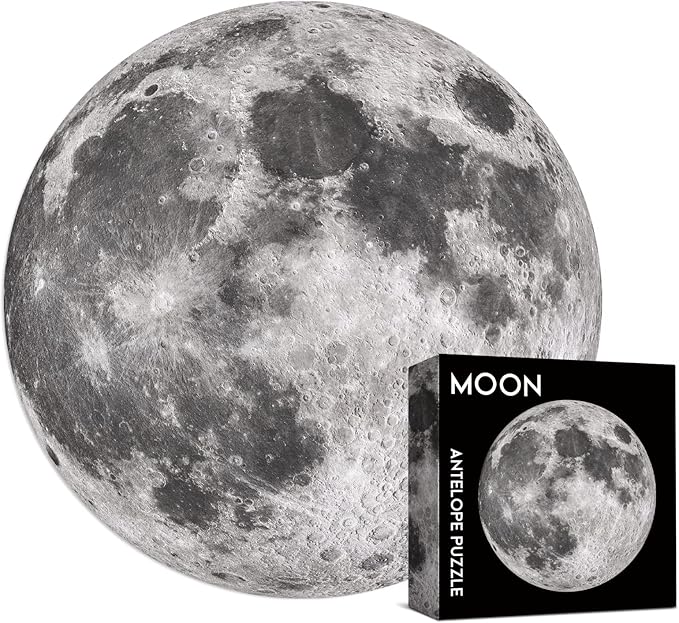 Antelope - 1000 Piece Puzzle for Adults, Space Moon Jigsaw Puzzles 1000 Pieces, Telescope Planet Close-up Round Puzzle, High Resolution, Matte Finish, No Dust Space Puzzle