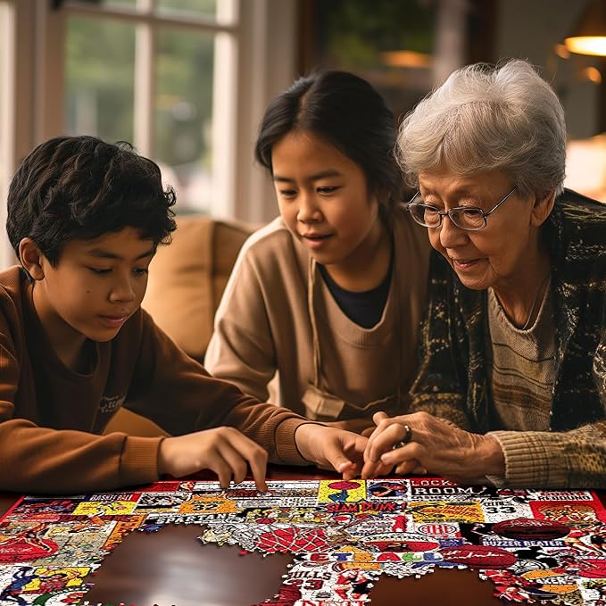 White Mountain 1000 Piece Jigsaw Puzzle Basketball Legends Collage Puzzles with Large Pieces for Adults and Family 24"x30" – I Love Basketball