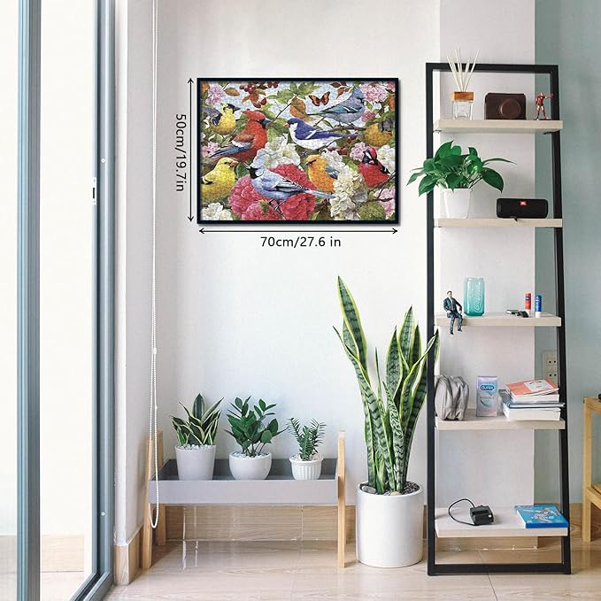 Bird Puzzle for Adult 1000 Piece, Flower Jigsaw Puzzles with Animals, Nature Garden Puzzle for Adults 1000 Pieces and Up