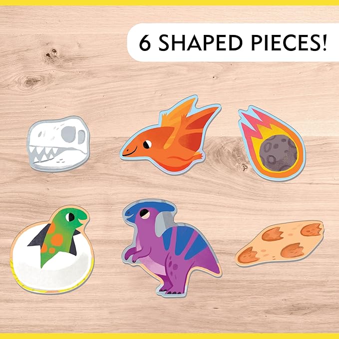 Mudpuppy’s Dinosaur Park 25 Piece Floor Puzzle, Features 25 Colorful, Oversized Pieces, Includes 6 Special Shaped Pieces of Your Favorite Dinos, Perfect for Kids Ages 2+, Great Gift Idea!