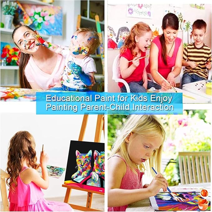 Paint by Numbers DIY Acrylic Painting Kit for Kids & Adults Beginner – 16" Wx20 L Beautiful Village Lane Pattern