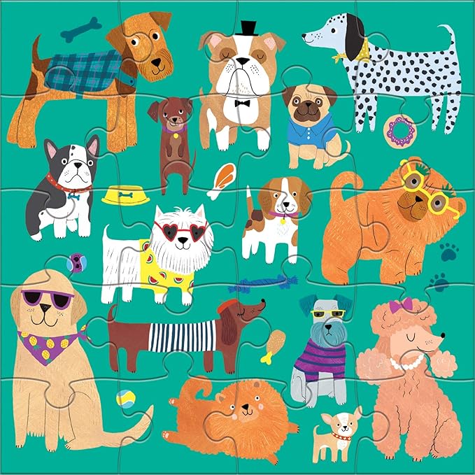Mudpuppy Cats & Dogs - Tri Fold Magnetic Puzzles Featuring Two 20 Piece Cat and Dog Themed Artwork