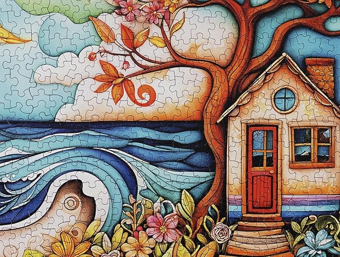 Springbok She Shed By the Sea 1000 Piece Jigsaw Puzzle for Adults - Unique Cut Pieces - Made in USA