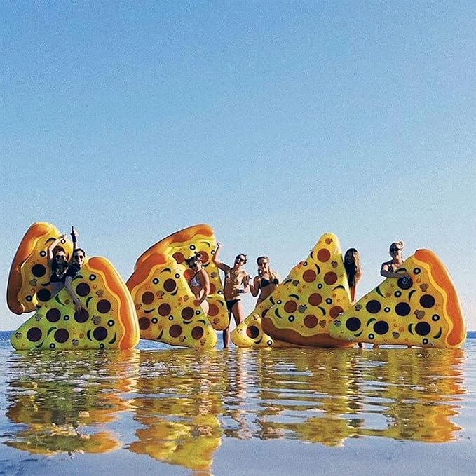 Swimline Inflatable Pizza Slice Pool Float, Multicolor