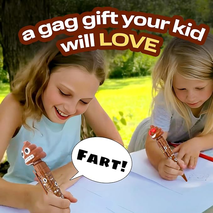 Farting Poop Pen with 7 Funny Fart Sounds - Easter Basket Stuffers for Teens & Kids, Silly Novelty Gag Gift for Boys & Girls, Easter Toys Essentials, Great for Birthdays, Funny Gift (Santa)