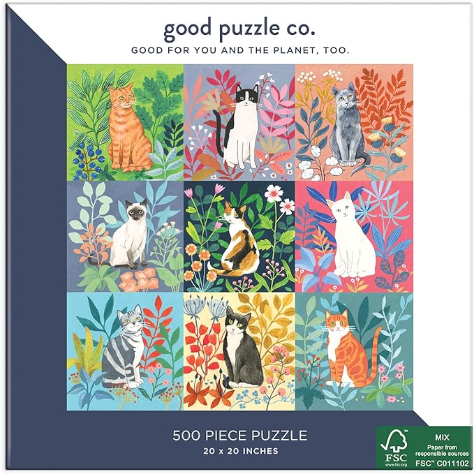 Good Puzzle Co. Cats and Flowers