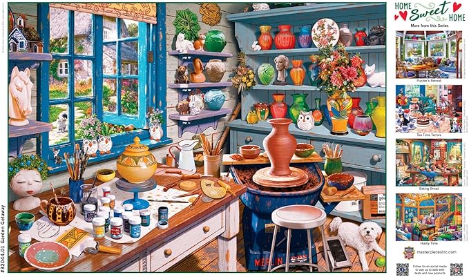 MasterPieces 550 Piece Jigsaw Puzzle for Adults, Family, Or Youth - Garden Getaway - 18"x24"