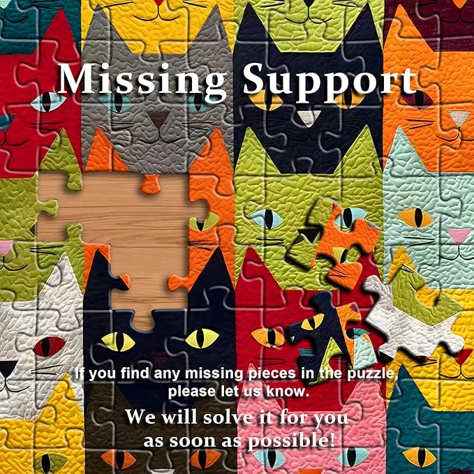 PICKFORU Cat Puzzles for Adults 1000 Pieces,Colorful Funny Kitty Animal Art, Cute Kitten Challenge Jigsaw Puzzle