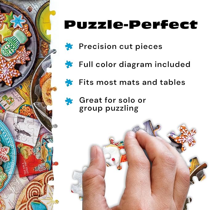 Buffalo Games - Aimee Stewart - Cookies and Cocoa - 1000 Piece Jigsaw Puzzle for Adults Challenging Puzzle Perfect for Game Nights - 1000 Piece Finished Size is 26.75 x 19.75, Large