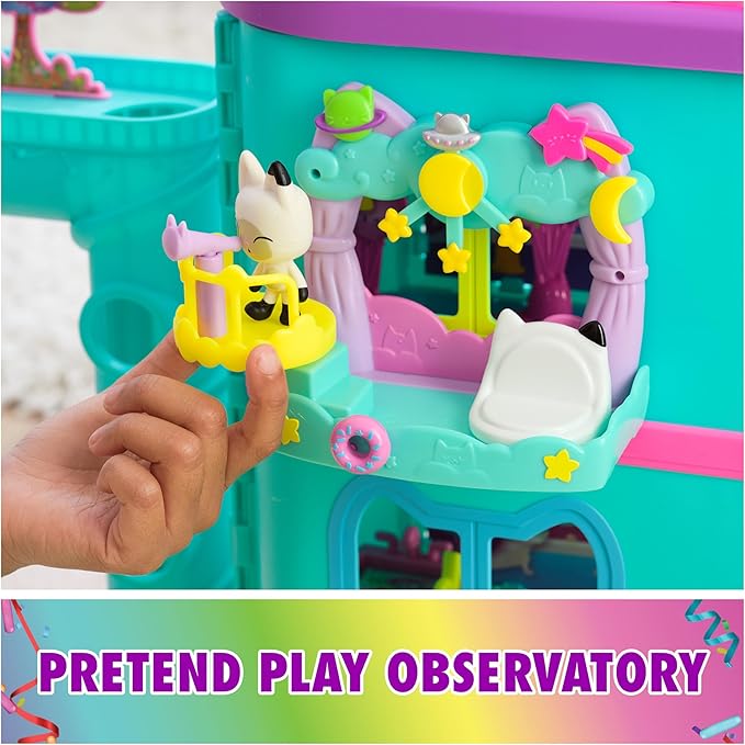 Gabby’s Dollhouse, Pandy Paws Dreamy Balcony Playset, 8-Pieces with Toy Figures, Doll House Accessories & Sensory Play, Kids Toys for Girls & Boys 3+