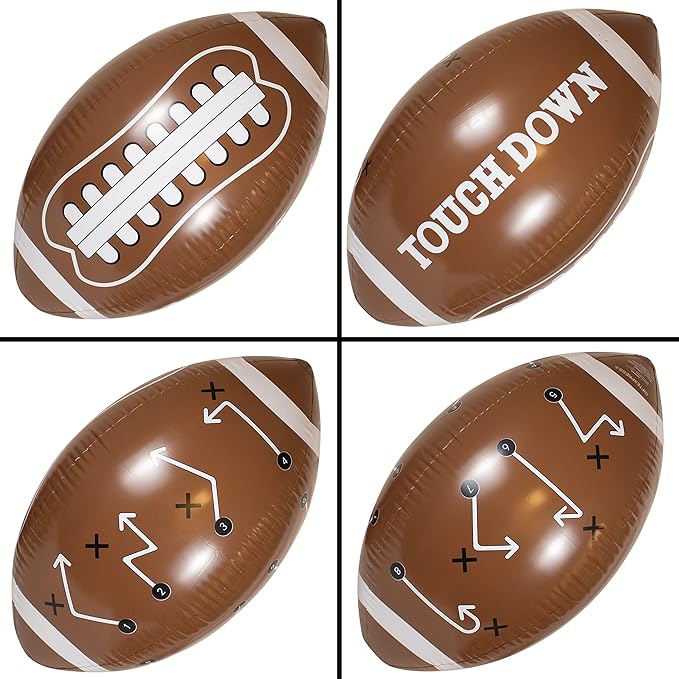 GiftExpress 40" Giant Jumbo Inflatable Football with Tee Set for Football Party, Gameday, American Sport Themed Decorations, Super Fun Football Games for Kids and Adults