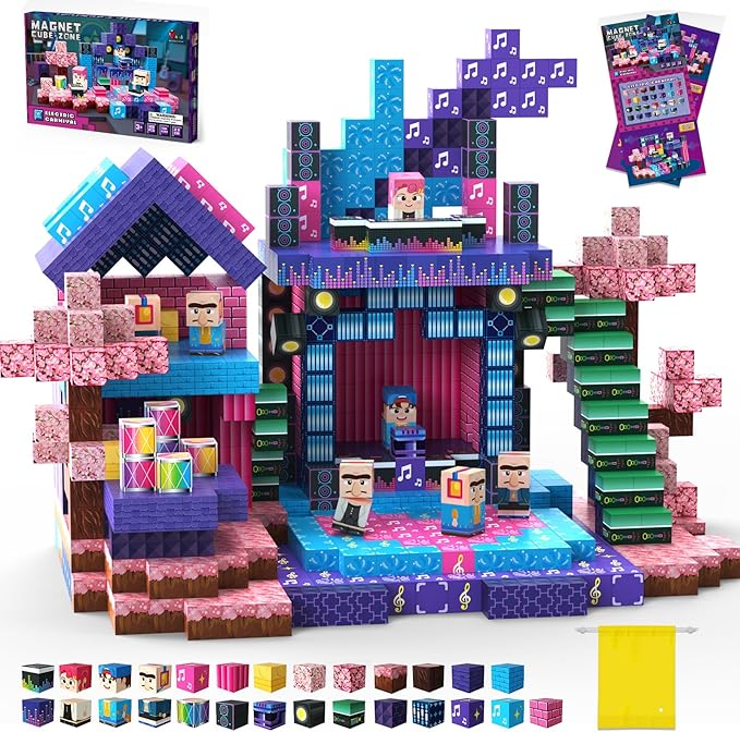 Magnetic Blocks 120PCS Magnet Building Blocks for Kids 4-12, Princess Sensory Girls Gift Educational Christmas Birthday Gifts Construction Toys