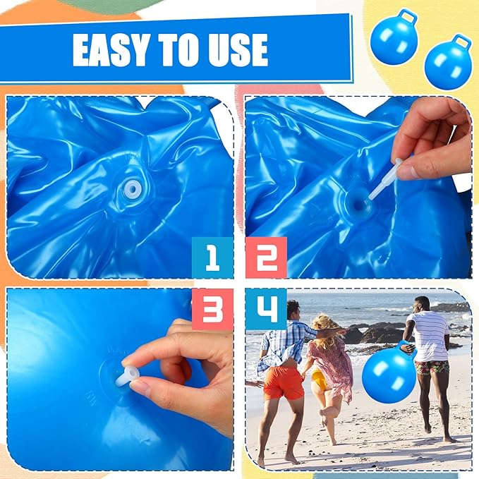 Kids Bouncy Hopper Ball with Handle Jumping Hopping Exercise Balls for Toddlers Boys Girls Indoor Outdoors Sports School Games Exercise Gifts(22 Inch,Blue)