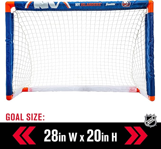 Franklin Sports NHL Mini Hockey Set - Kids Indoor Knee Hockey Goal, Ball, + 2 Stick Combo - Youth Team Indoor Toy Set - Official - Ages 3+