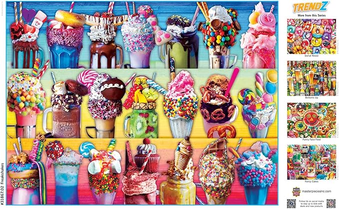 MasterPieces Trendz - Freakshakes 300pc EzGrip Puzzle Multicolor, 18" x 24"