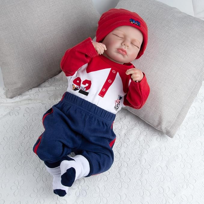 4 Pcs Reborn Baby Doll Clothes Boy Outfits Accessories for 17-22 Inch Reborn Doll Clothes Newborn Baby Clothing Set