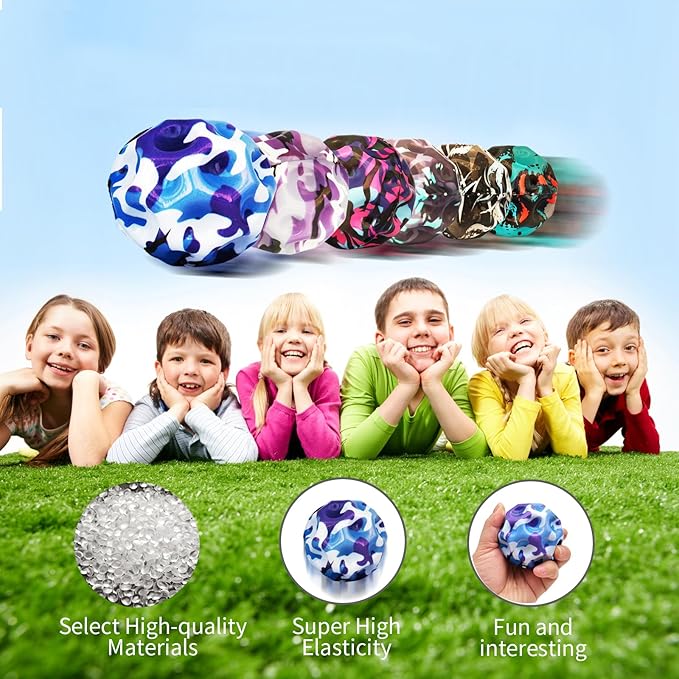 Bouncy Ball, Colorful Big Super Bouncy Astro Balls, Extreme High Bouncing Balls for Kids,Fun Kids Lightweight Foam Jump Balls for Outside, Improve Hand Eye Coordination Ability (12 Pack)