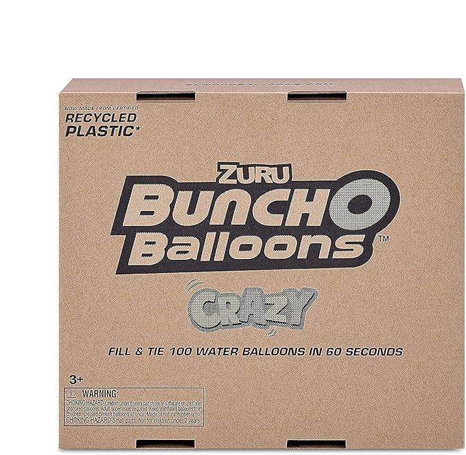 Bunch O Balloons Crazy Color by ZURU, 200+ Rapid-Filling Self-Sealing Water Balloons for Outdoor Family, Friends, Children Summer Fun, Amazon Exclusive (6 Pack)
