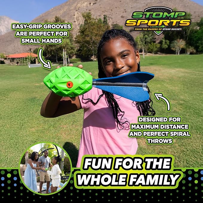 Stomp Rocket XL LED Whistle Missile - Whistling Foam Football with Tail - Fun Backyard Outdoor & Indoor Kids Toys Gifts for Boys & Girls - Sports Play Toys for Ages 3+