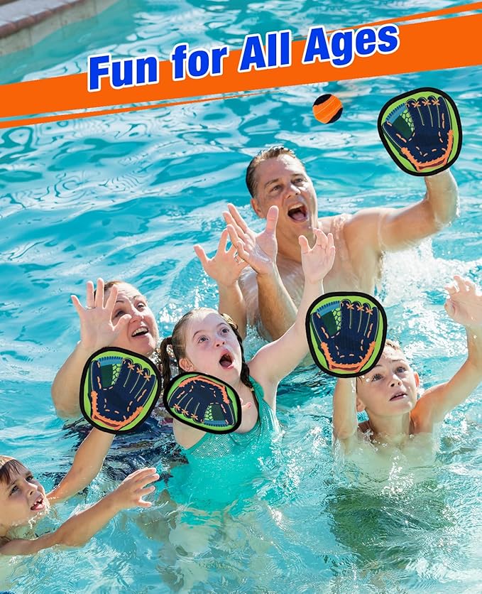 Toss and Catch Ball Game - Baseball Glove Style - Toddler Activity Toys for Boys Girls 3 4 5 6-8 Year Old - Birthday Gifts Easter Basket Stuffers - Kids Outdoor & Indoor Games for Beach Yard Lawn