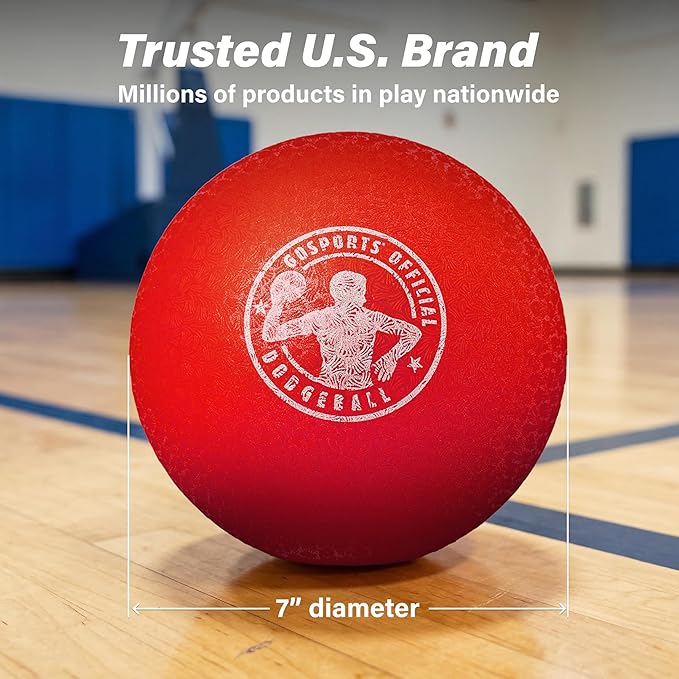 GoSports Inflatable Dodgeballs - Choose 5 Inch or 7 Inch No Sting Balls - Set of 6 Includes Ball Pump & Mesh Bag