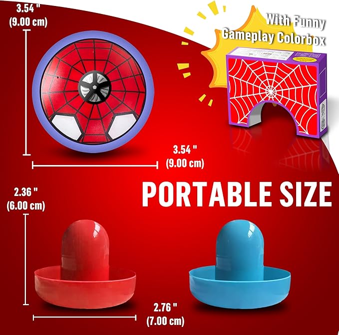 Tabletop Air Hockey Game for Kids,Hover Shell Strike Toy,Tabletop or Floor Multiplayer Sports Game for Ages 4-10,Boy Birthday Gifts-Boy Toys Age 4 6 7 8 9 10 Year Old,Ice Hockey Football
