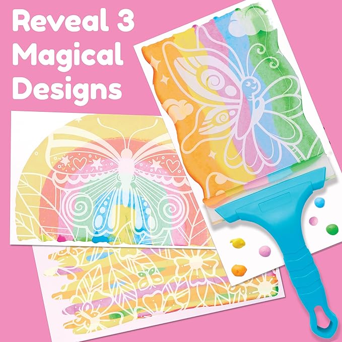 Creativity for Kids Squeegeez Magic Reveal Craft Kit: Butterfly - Kids Painting Art Activity, Gifts for Girls and Boys (Ages 7+)