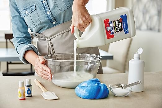 Elmer's White Liquid School Glue, 1 Gallon, Safe, Washable, 1 Count, - #1 Teacher Brand, Bulk Arts & Crafts, Projects, Classroom Supplies, Great for Making Slime