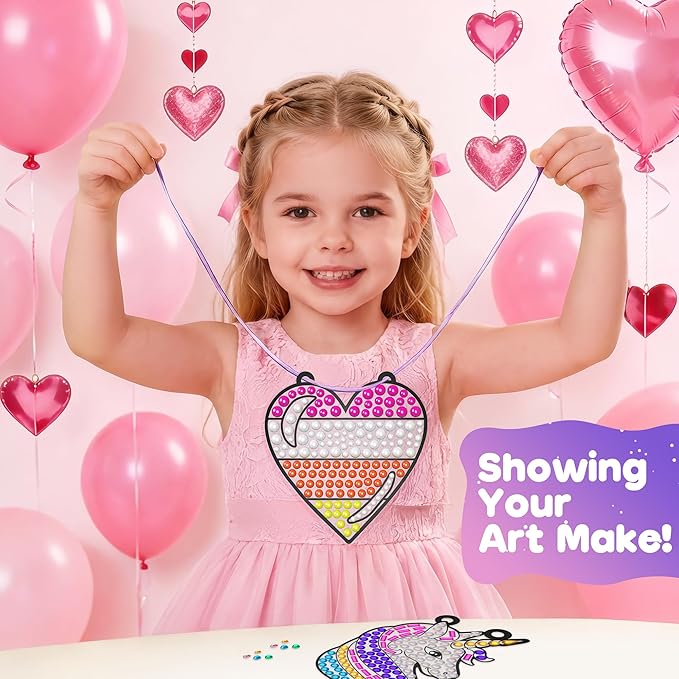 ZIZZ Diamond Painting Suncatcher Kits for Kids: 5PCS Easter Basket Stuffers for Kids, Birthday Gifts for Girls, Art & Crafts Supplies, Party Favors, Creative Toys for Girls Boys 4 5 6 7 8 9 Years Old