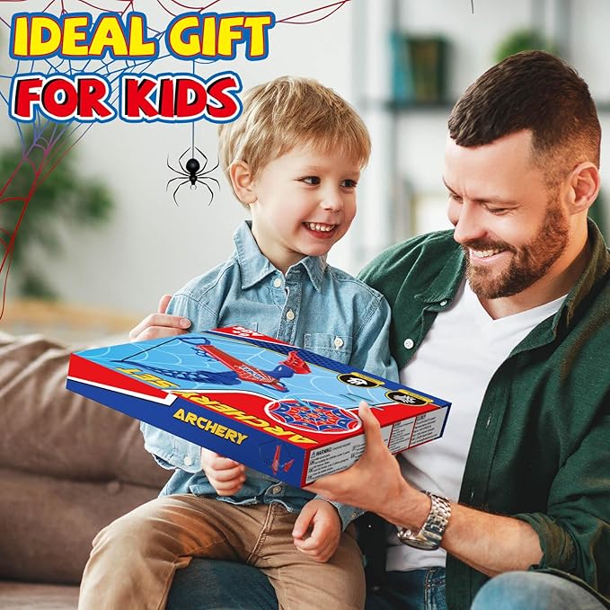 Bow and Arrow for Kids Toys: Spider Archery Set with Target 20 Suction Cup Arrows, Spider Toy Bow and Arrow for Kids 3-8 Shooting Toys for Age 5-7 Indoor Outdoor Toy Gift for Boys Age 3+