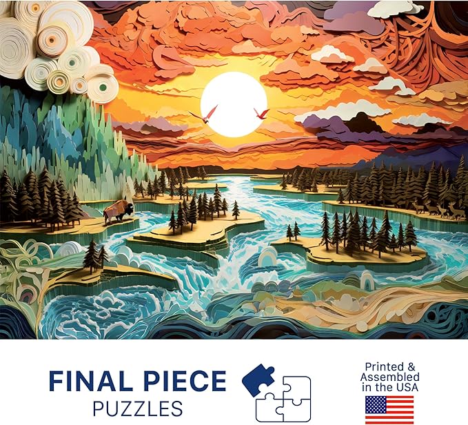 Big Sky Country (No. 18) – 1000 Piece Nature Jigsaw Puzzle for Adults | Printed in USA | Satin Low-Glare Finish | Random Ribbon Cut | Bonus Poster | Premium Display-Worthy Box | Final Piece Puzzles
