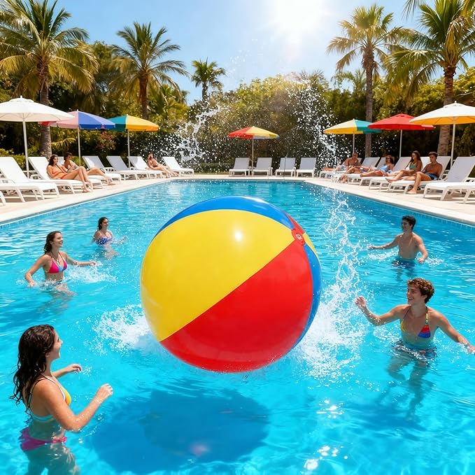 39"/59"/78" Giant Beach Balls, Inflatable Beach Ball, Beach Balls for Adults, for Summer Beach Parties, Music Festival and Festival Decorations