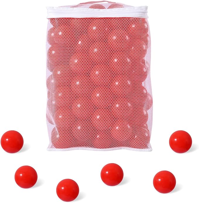 Ball Pit Balls for Kids, Plastic Refill 2.2 Inch Balls, 100 Pack, Bright Colors, Phthalate and BPA Free, Includes a Reusable Storage Bag with Zipper