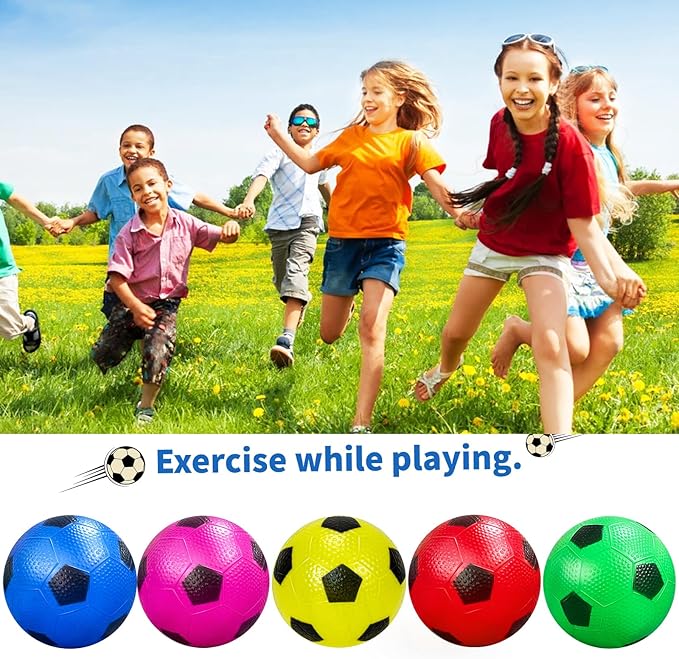 12 Pack Soccer Balls, Inflatable 4'' Mini Soccer Ball for Kids Toddlers Indoor Outdoor Sports Games Beach Garden Playground Balls Football for Boys Girls Gift and Party Favors