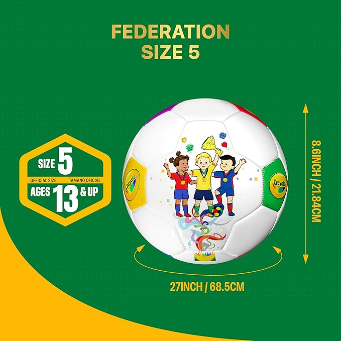 Crayola Officially Licensed Soccer Ball - Celebration Size 5