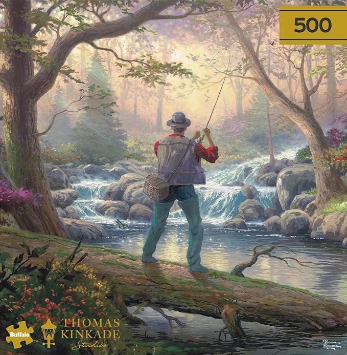 Buffalo Games - Gold - Thomas Kinkade - It Doesn't Get Much Better - 500 Piece Jigsaw Puzzle for Adults - Challenging Puzzle Perfect for Game Nights