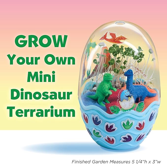 Creativity for Kids Mini Garden Dinosaur: Terrarium Kit for Kids - Dinosaur Crafts for Boys, Dinosaur Toy and Science Kit for Kids, Spring Crafts (Ages 6+)