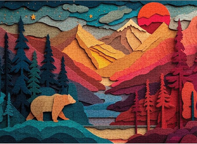 Bear Country (#8) – 1000 Piece Jigsaw Puzzle for Adults | Premium European Blue Board | Satin Low-Glare Finish | Ribbon Cut | Bonus Poster | Display-Worthy Box | Printed in USA | Final Piece Puzzles
