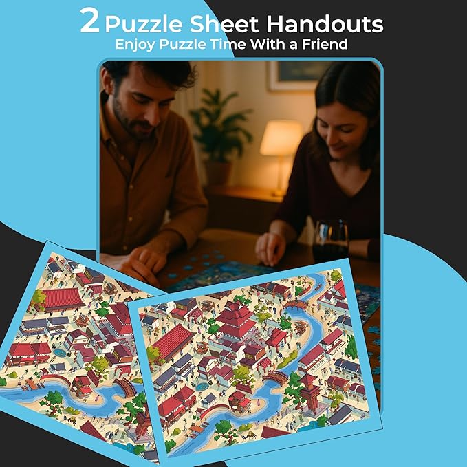 Time Warp Puzzle Series 1 – Day to Night Hidden Scene | 1000 Piece Jigsaw Puzzle for Adults | Discover a Story That Transforms as You Build | Giftable Magic Puzzle Art (Obon Festival)