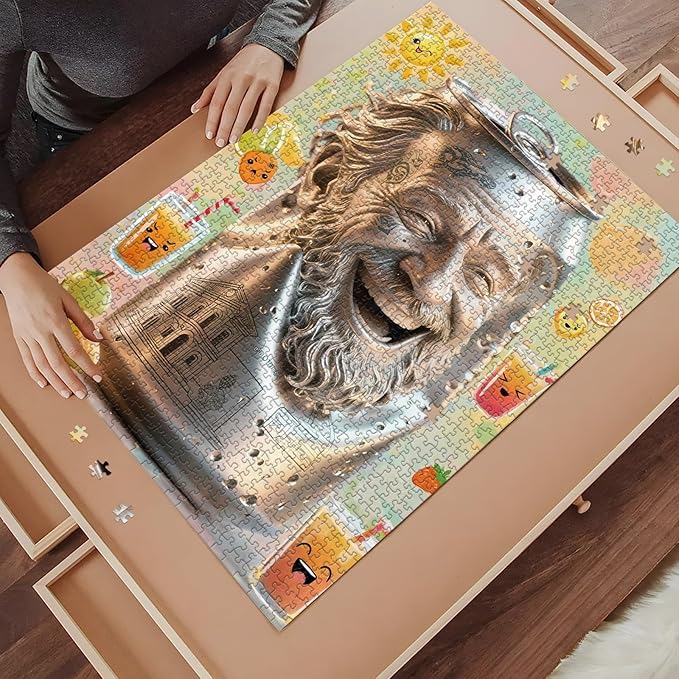 Puzzles for Adults 1000 Pieces Fruit Juice Jigsaw Puzzles with Letters on Back Impossible Puzzle Wall Decor Funny Gifts for Women Men (27.56x19.7 Inch)